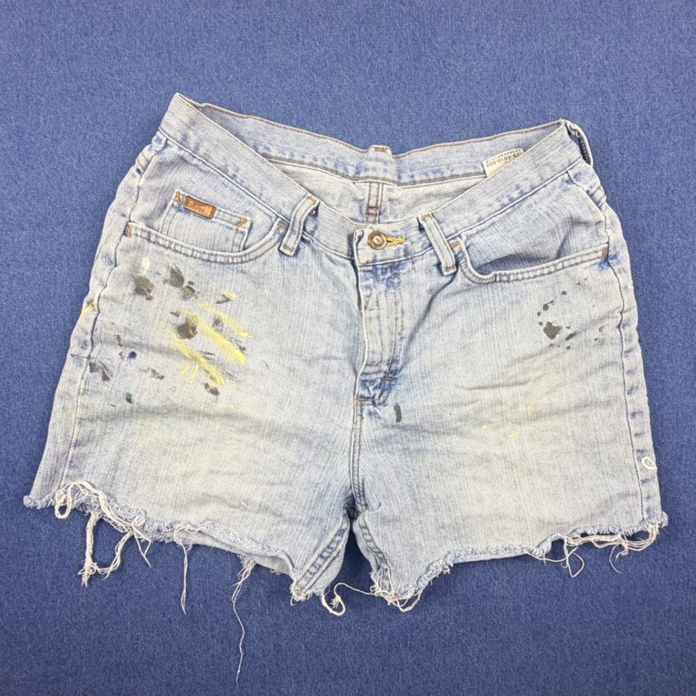 Riders by Lee Womens Light Wash Paint Splatter Denim Cutoff Shorts Size 12M